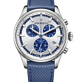 Aerowatch Aerowatch Les Grandes Classiques 79990 AA05  79990 AA05 кварцевые мужские часы  серебристый циферблат, браслет кожаный — вид спереди
